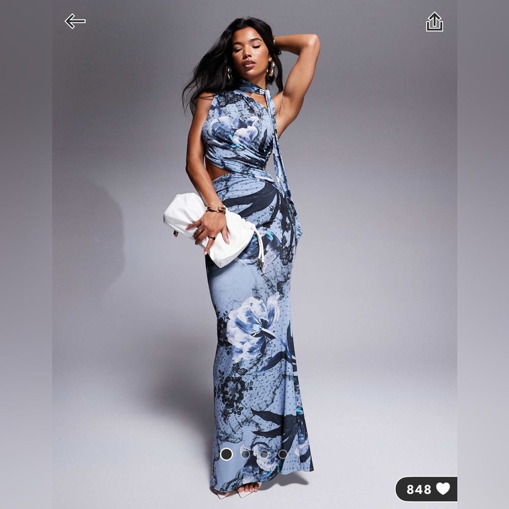 Blue Print Dress